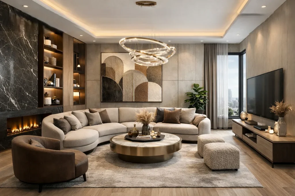 From Concept to Reality Living Room Designs via 3D Rendering Company