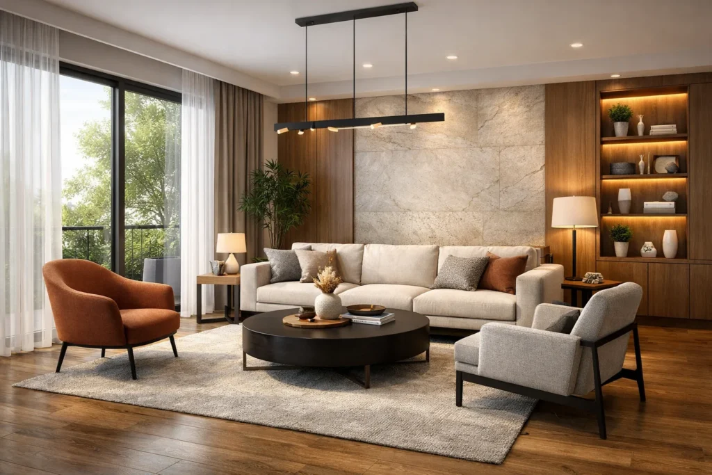 Living Room Concepts Explained Through 3D Visualization Services